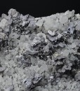Skeletal Galena on Quartz, Sphalerite, Chalcopyrite