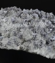 Skeletal Galena on Quartz, Sphalerite, Chalcopyrite