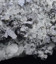 Skeletal Galena on Quartz, Sphalerite, Chalcopyrite