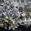 Chalcopyrite on Quartz, Sphalerite