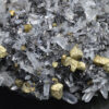 Chalcopyrite on Quartz, Sphalerite