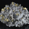 Chalcopyrite on Quartz, Sphalerite