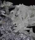 Thin Galena plates on Sphalerite, Quartz