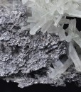 Thin Galena plates on Sphalerite, Quartz