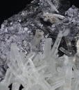 Thin Galena plates on Sphalerite, Quartz