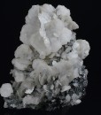 Calcite on Quartz, Sphalerite