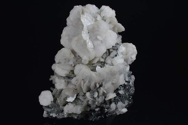Calcite on Quartz, Sphalerite