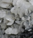 Calcite on Quartz, Sphalerite