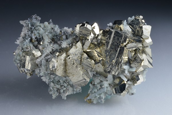 Pyrite, Quartz, Calcite, Chalcopyrite