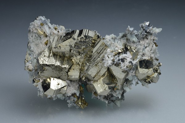 Pyrite, Quartz, Calcite, Chalcopyrite