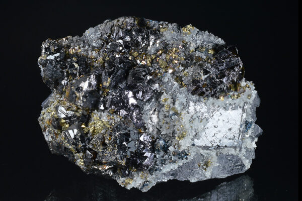 gem Sphalerite var.Cleiophane, Galena, Chalcopyrite, Quartz