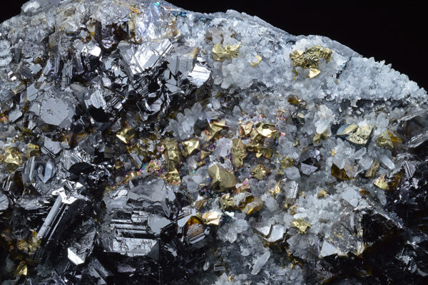 gem Sphalerite var.Cleiophane, Galena, Chalcopyrite, Quartz