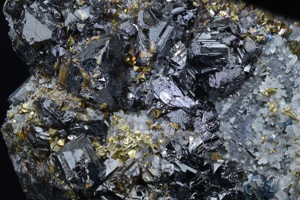 gem Sphalerite var.Cleiophane, Galena, Chalcopyrite, Quartz