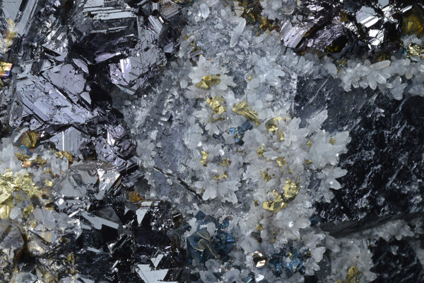 gem Sphalerite var.Cleiophane, Galena, Chalcopyrite, Quartz