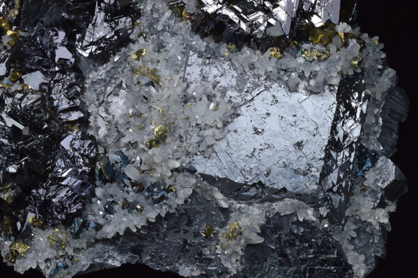 gem Sphalerite var.Cleiophane, Galena, Chalcopyrite, Quartz