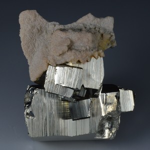 Calcite on Pyrite