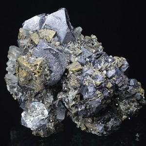 Galena, iridescent Chalcopyrite, Pyrite, Sphalerite, Quartz