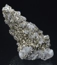 Pyrite on Quartz, Calcite