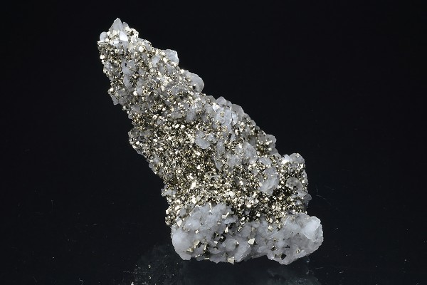 Pyrite on Quartz, Calcite