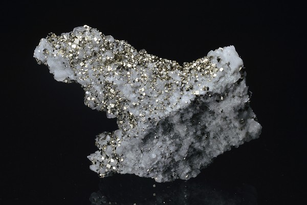 Pyrite on Quartz, Calcite