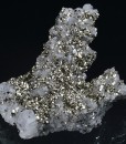 Pyrite on Quartz, Calcite