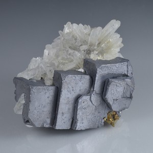 skeletal Galena, Quartz, Chalcopyrite