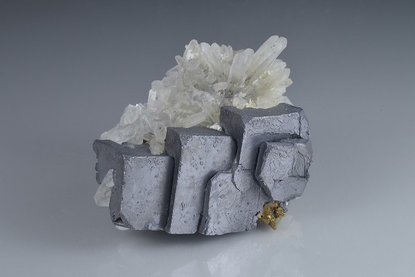 skeletal Galena, Quartz, Chalcopyrite