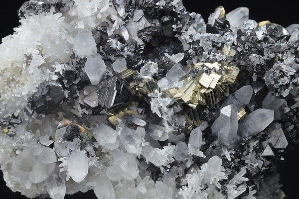 Sphalerite, Pyrite, Chalcopyrite, Galena