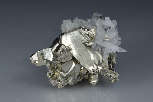 Quartz on Pyrite