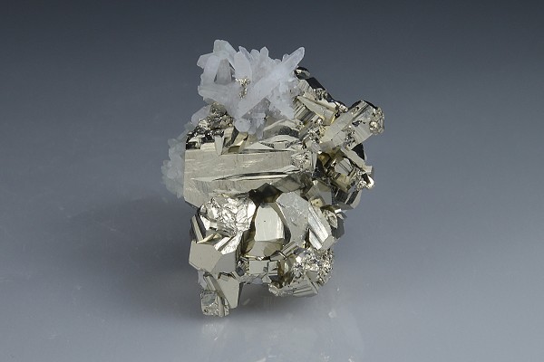 Quartz on Pyrite