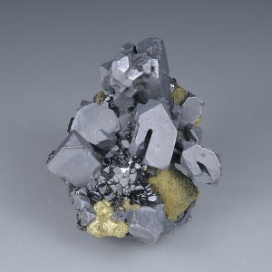Galena on Chalcopyrite, Sphalerite