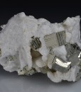 Pyrite on Siderite, Calcite