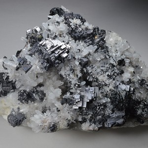 Skeletal Galena, Quartz, Sphalerite