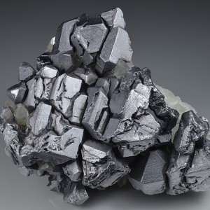 Twinned and truncated Galena, Quartz