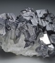 Twinned and truncated Galena, Quartz
