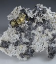Chalcopyrite and Sphalerite on Quartz