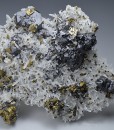 Chalcopyrite and Sphalerite on Quartz