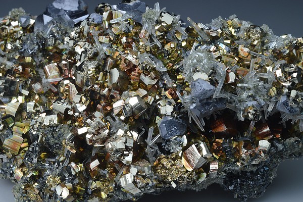 Pyrite, Galena, Quartz