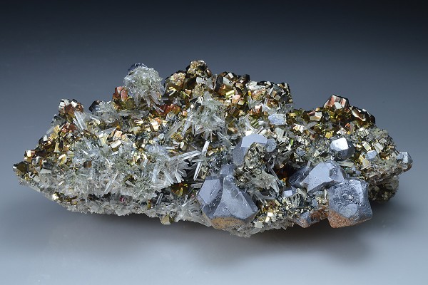 Pyrite, Galena, Quartz