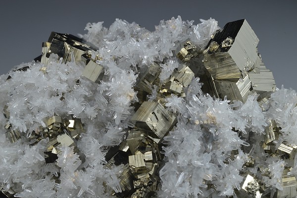 Pyrite, Quartz