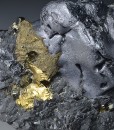 Melted habit Galena, Sphalerite, Chalcopyrite, Pyrite