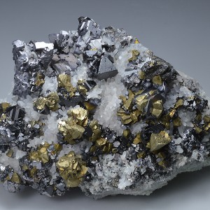 Skeletal Galena, Chalcopyrite, Sphalerite, Quartz