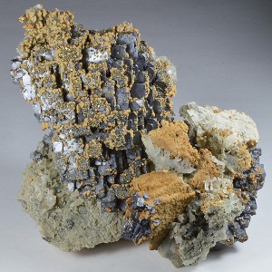 Skeletal Galena, Chalcopyrite, Quartz, Dolomite, Calcite