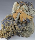 Skeletal Galena, Chalcopyrite, Quartz, Dolomite, Calcite