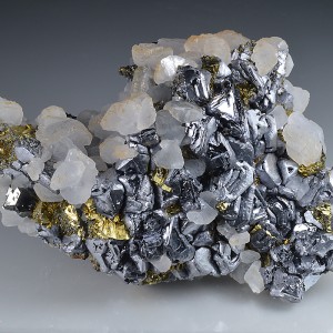 Skeletal Galena, Chalcopyrite, Calcite, Pyrite, Sphalerite