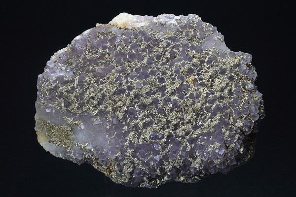 Quartz var.Amethyst, Pyrite