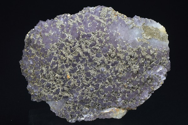 Quartz var.Amethyst, Pyrite