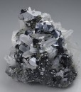 Bi-terminated Quartz, truncated Galena, Sphalerite