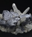 Twinned Galena on Quartz