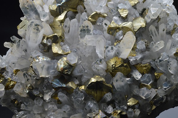 Iridescent Chalcopyrite, Quartz with inclusions